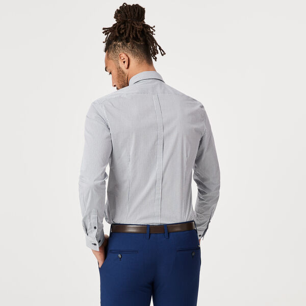 Hotham Long Sleeve Shirt, White/Navy, hi-res